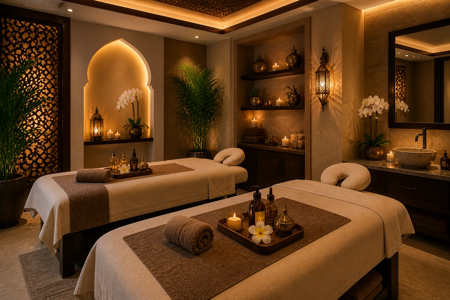 Spacious VIP treatment suite reserved for members and couples bookings